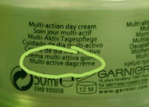 Creatief met taal - Garnier dagcrème.